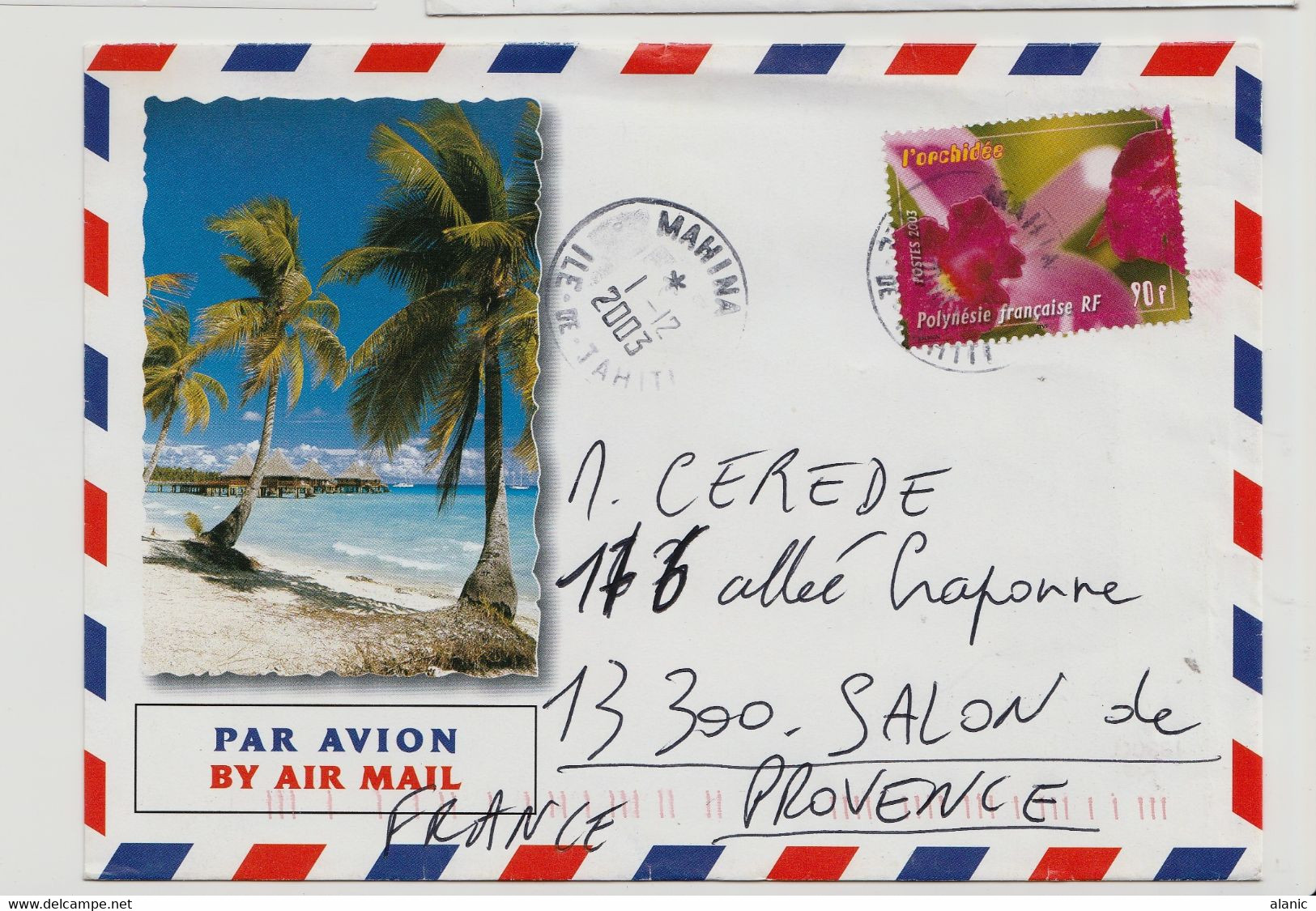 Polynésie Française N°699 SUR LETTRE  DE  MAHINA POUR LA FRANCE 1/12/2003 - Cartas & Documentos