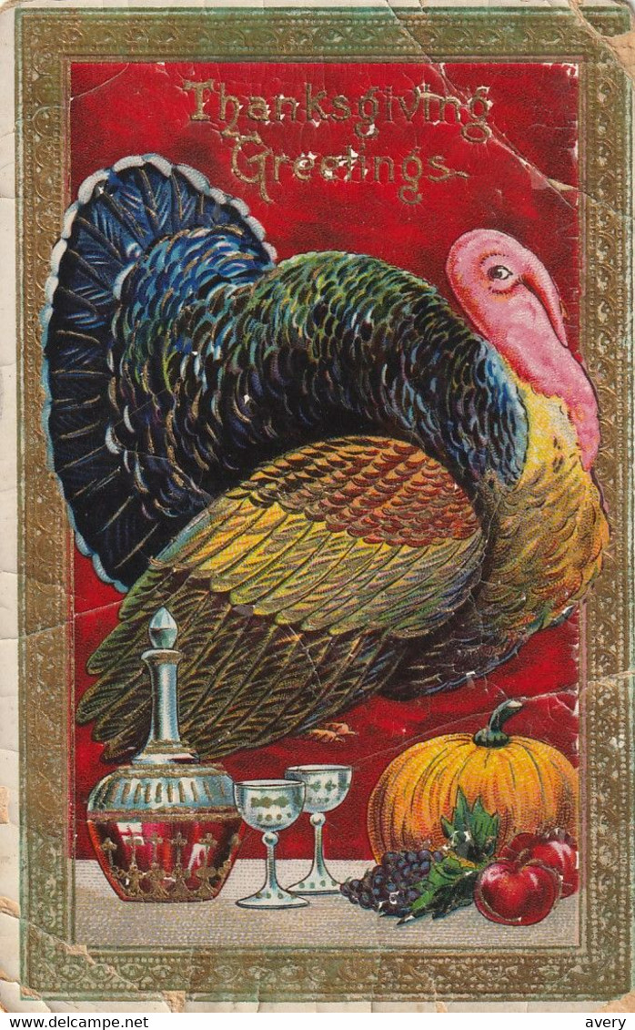 Thanksgiving  Greetings Some Creasing - Thanksgiving