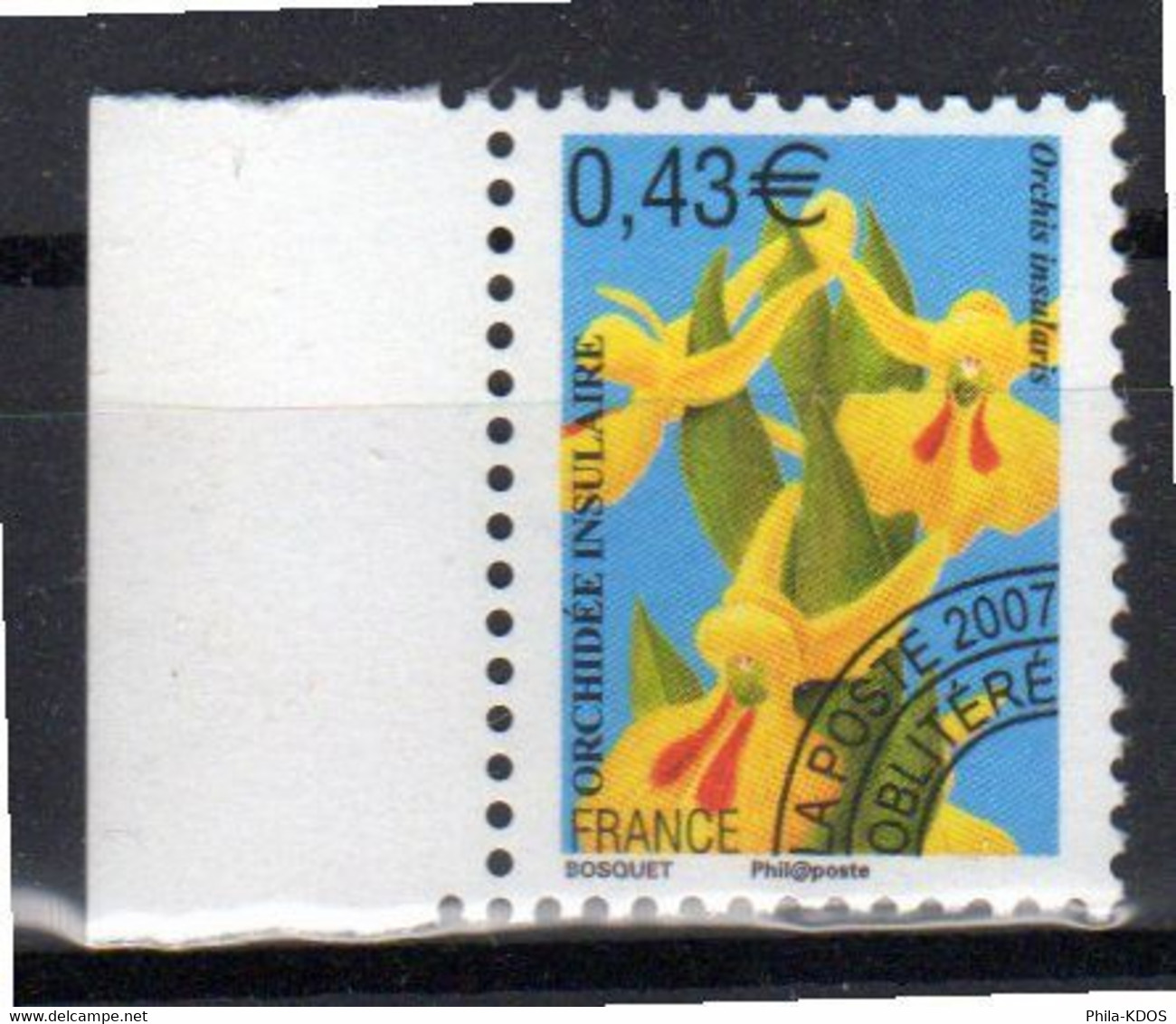 (Faciale = 0.43 €) " ORCHIDEE INSULAIRE : ORCHIS INSULARIS " Sur Timbre Neuf ** MNH BDF G. N° YT Préoblitéré 252 - Orchideen