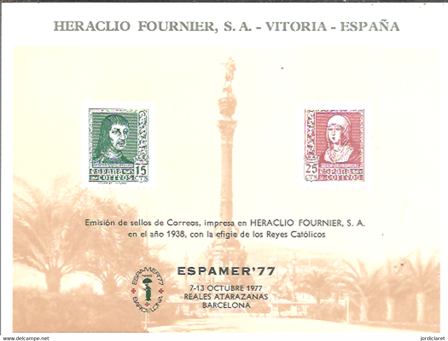 EXPAMER 1977 - Hojas Conmemorativas