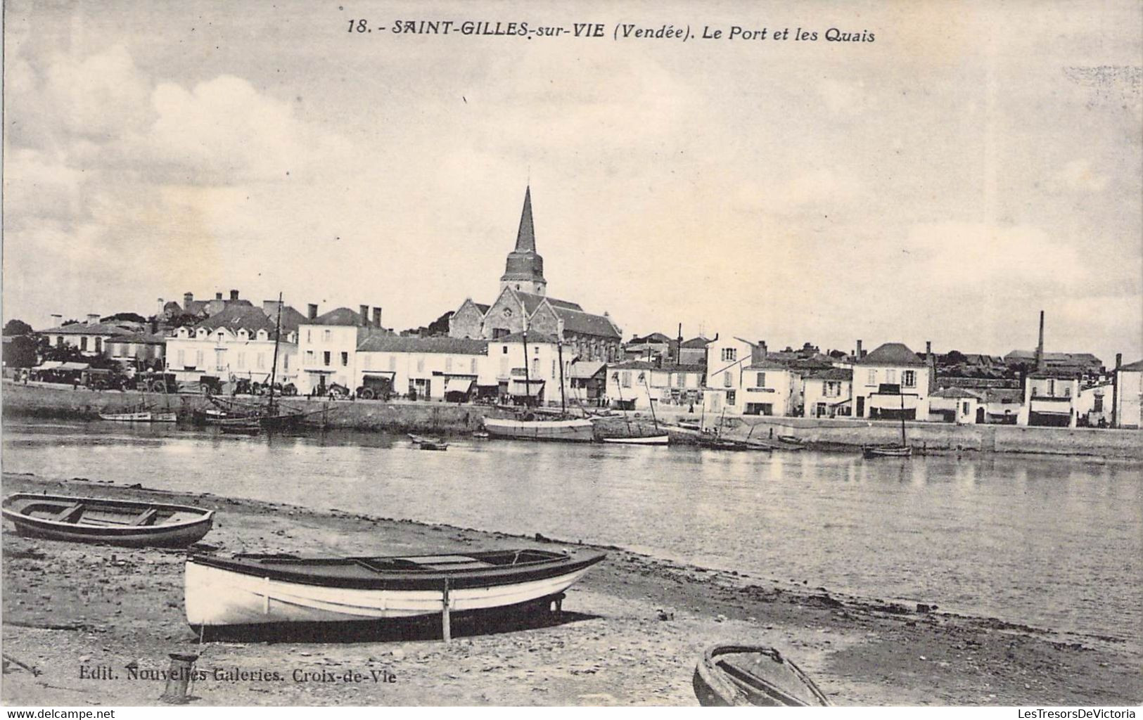 CPA - 85 - Saint Gilles Sur Vie - Le Port Et Les Quais - Barque Et Bateaux - Saint Gilles Croix De Vie