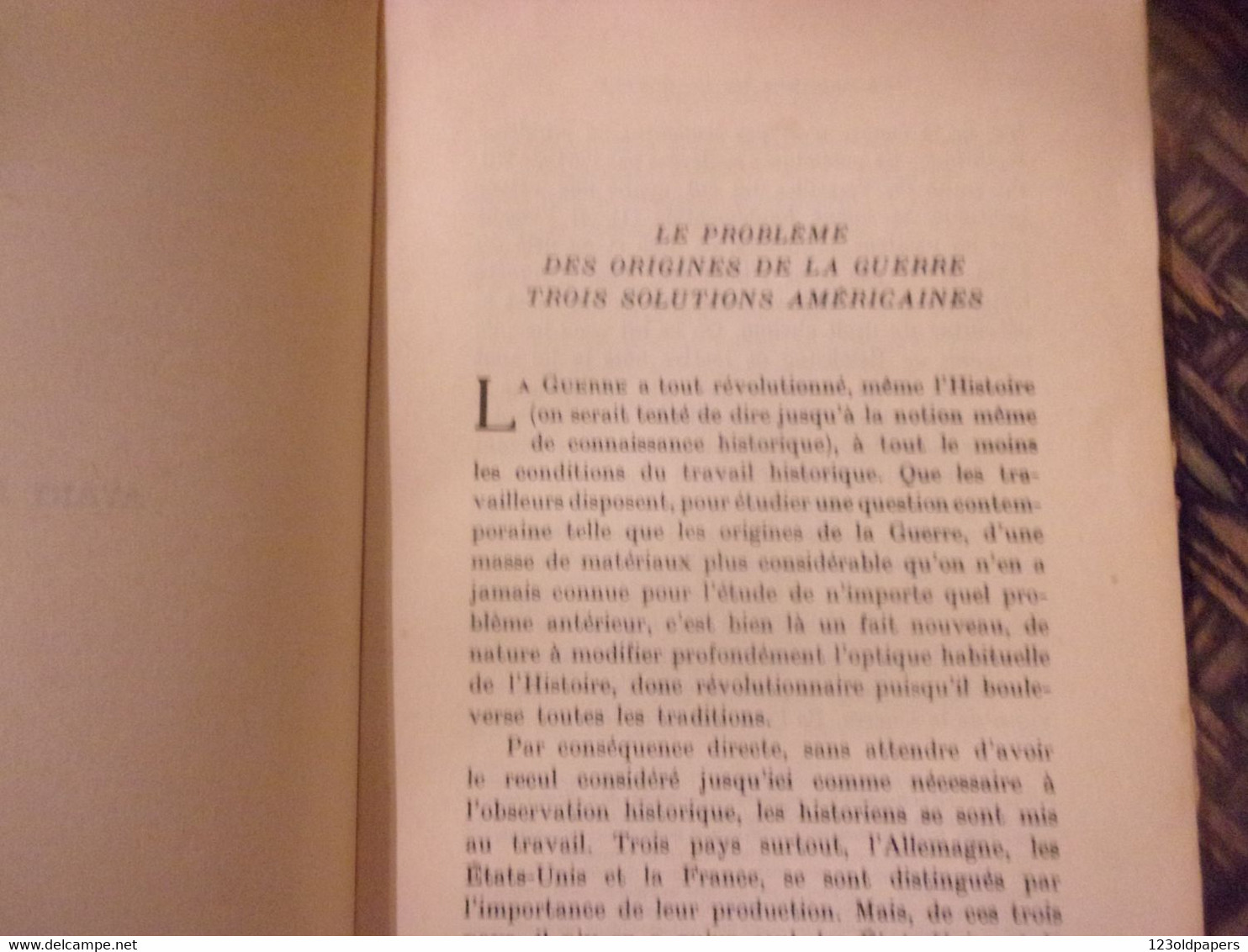 ♥️ WWI JULES ISAAC EO UN DEBAT HISTORIQUE 1914 LE PROBLEME DES ORIGINES DE LA GUERRE EO 1933 / JUDAICA - Français