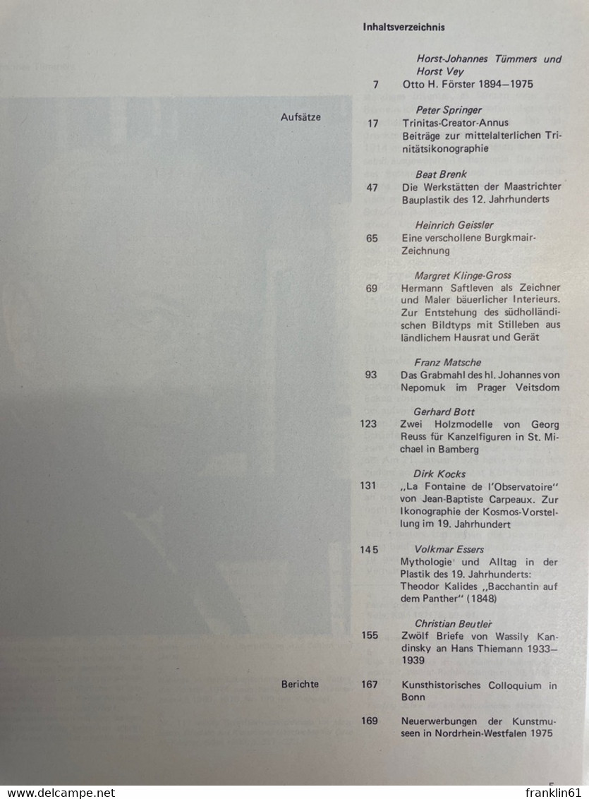 Wallraf-Richartz-Jahrbuch. Band XXXVIII [38]. - Sonstige & Ohne Zuordnung