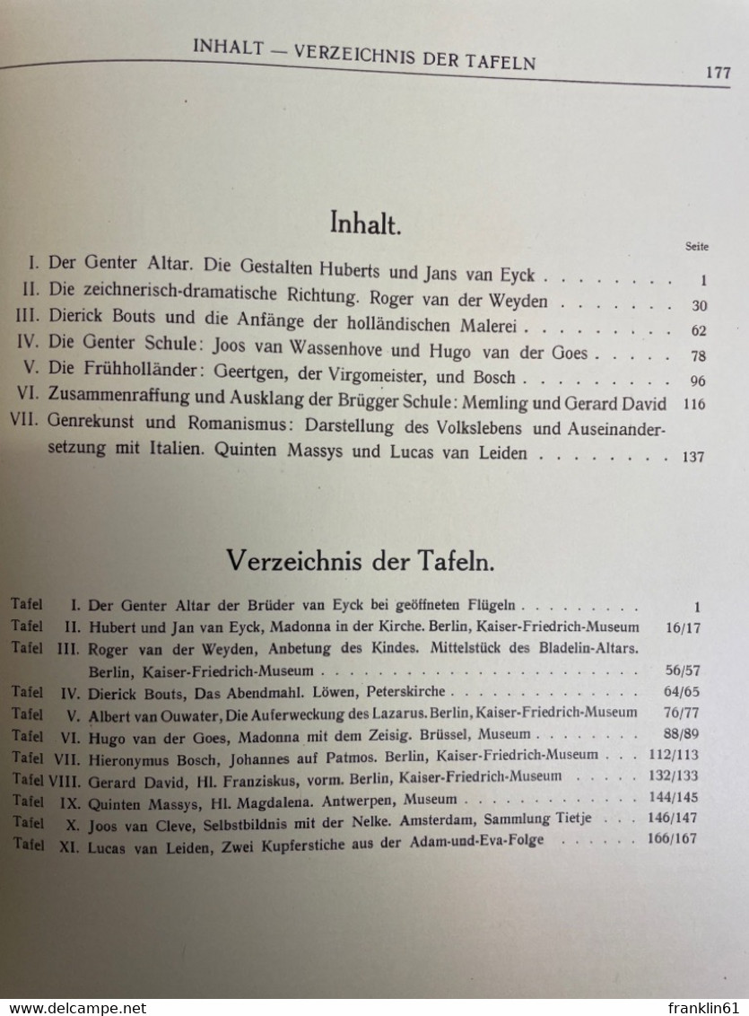 Niederländische Malerei Der Spätgotik Und Renaissance. - Sonstige & Ohne Zuordnung