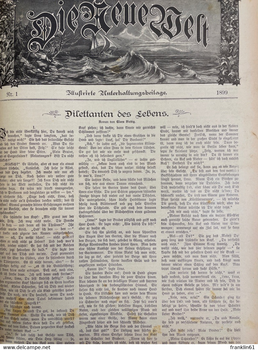 Die neue Welt. Illustrierte Unterhaltungsbeilage. Nr. 1. 1897 bis Nr.53. 1899.