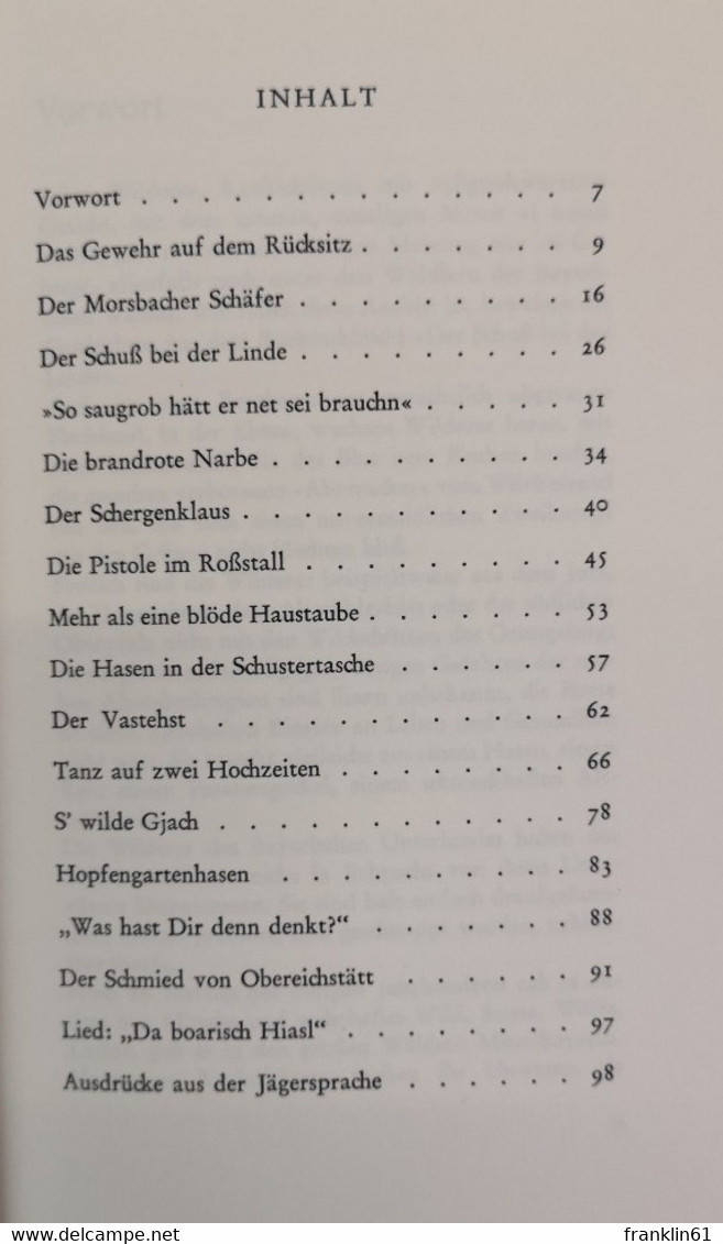 Der Schuß Bei Der Linde. Wilderergeschichten Aus Dem Jura Und Altmühltal. - Otros & Sin Clasificación