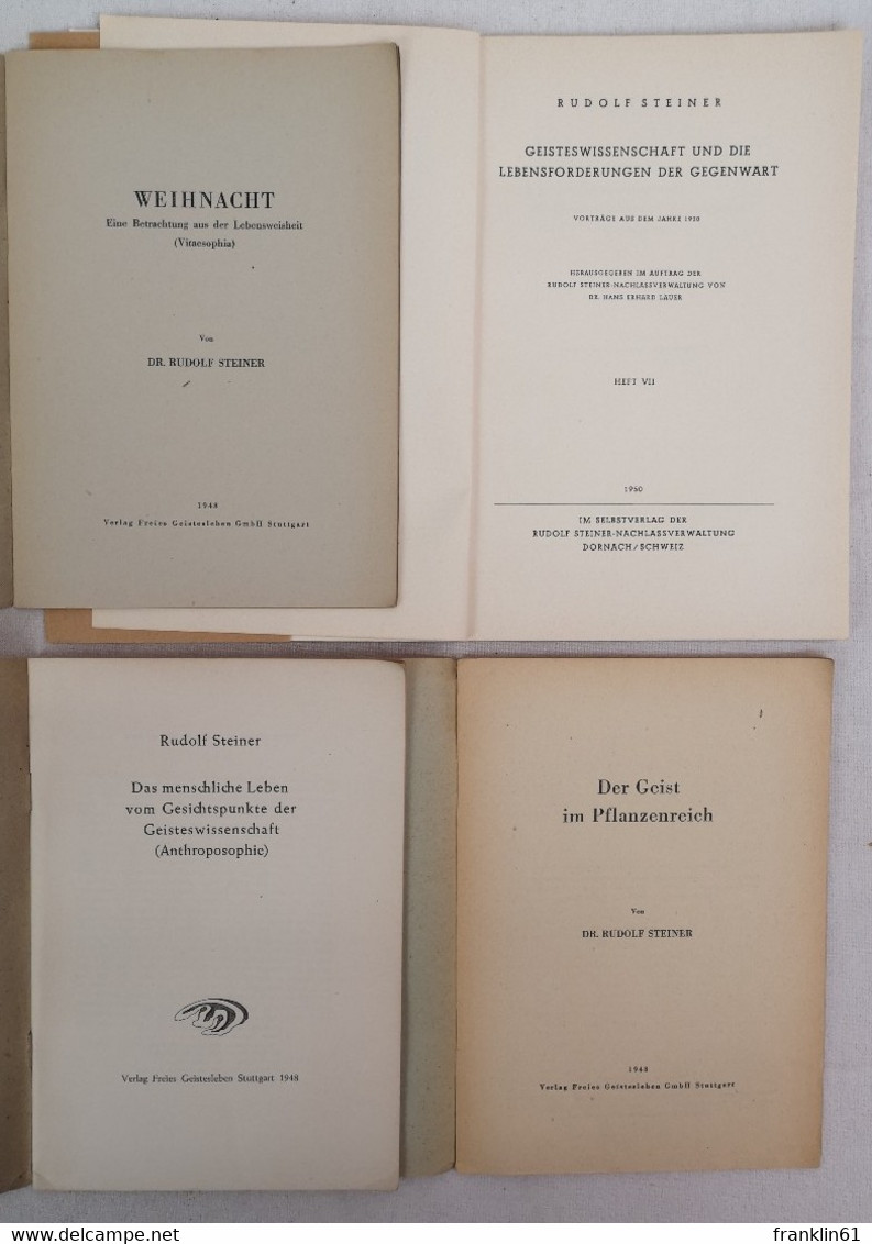 Konvolut: Weihnacht. Anthroposophie. Das Menschliche Leben Vom Gesichtspunkt Der Geisteswissenschaft. Der Geis - Philosophy