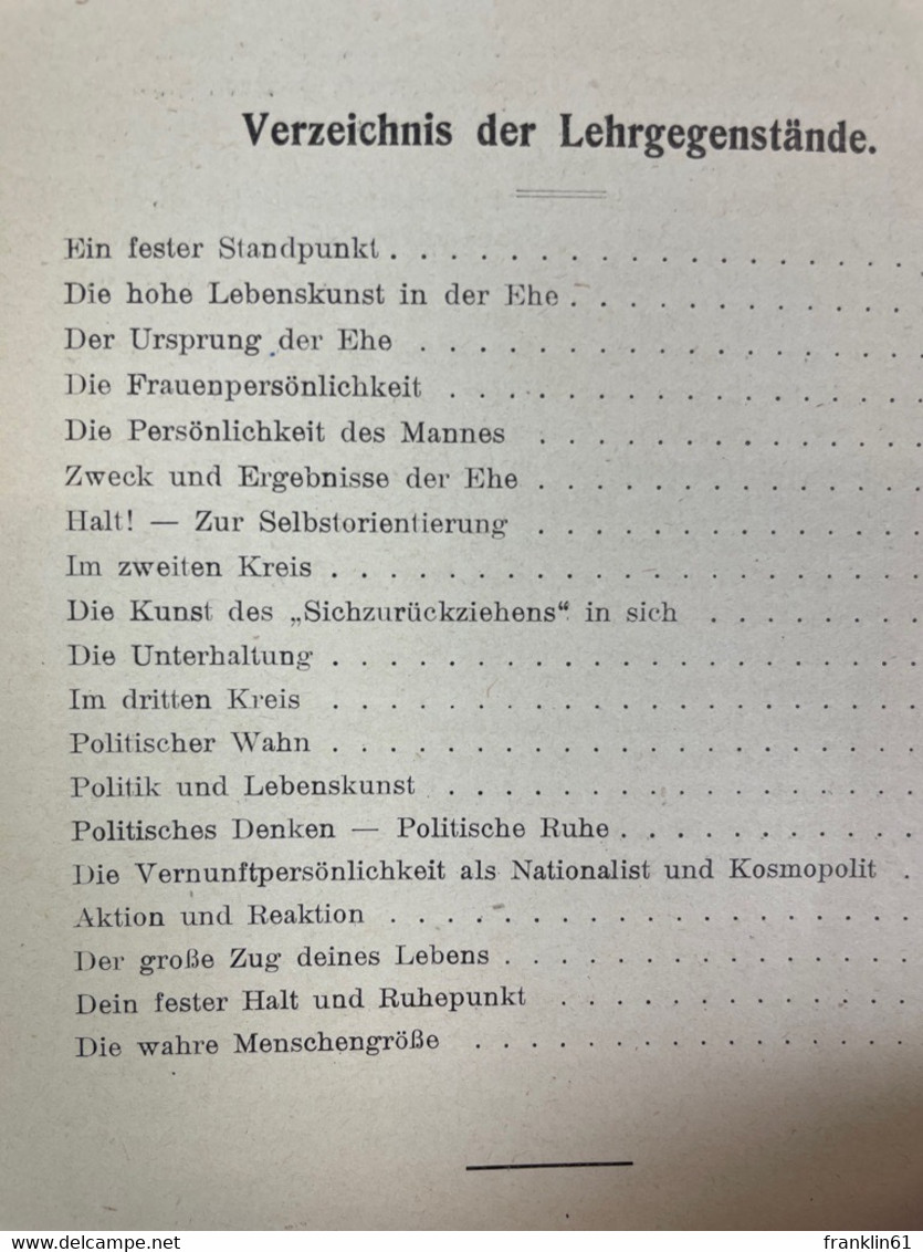 Der Hohe Lebensweg In Allen Daseinskreisen. - Philosophie