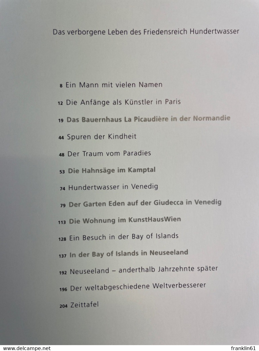 Hundertwassers Paradiese : Das Verborgene Leben Des Friedrich Stowasser. - Sonstige & Ohne Zuordnung