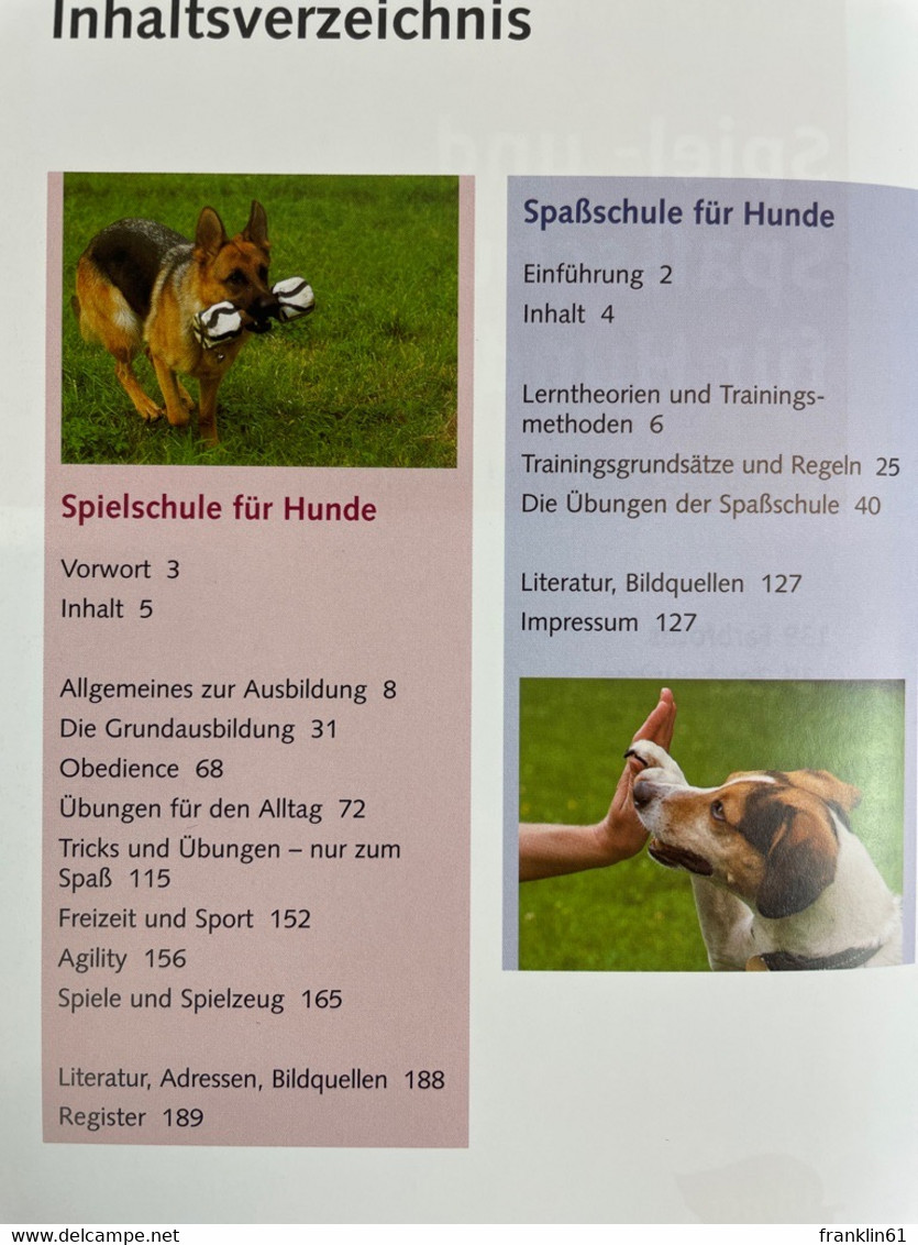 Spiel- Und Spaßschule Für Hunde : 200 Spiele, Tricks Und Übungen. - Animales