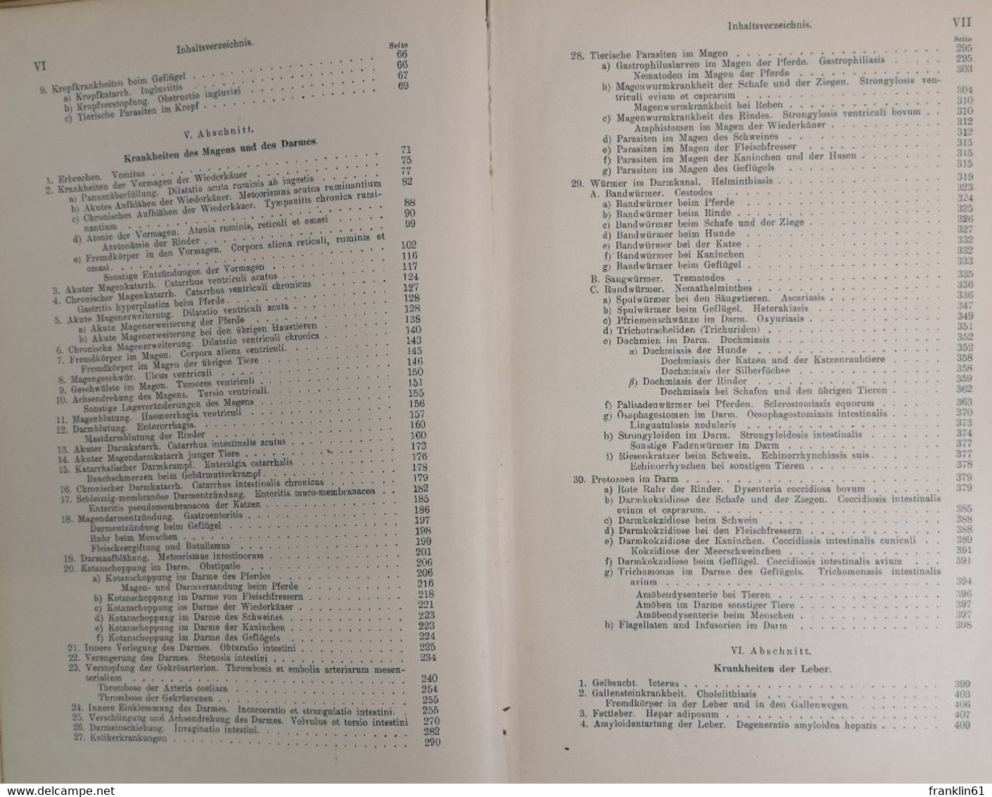 Spezielle Pathologie Und Therapie Der Haustiere. Zweiter Band: Krankheiten Der Atmungsorgane Und Der Blutkreis - Glossaries