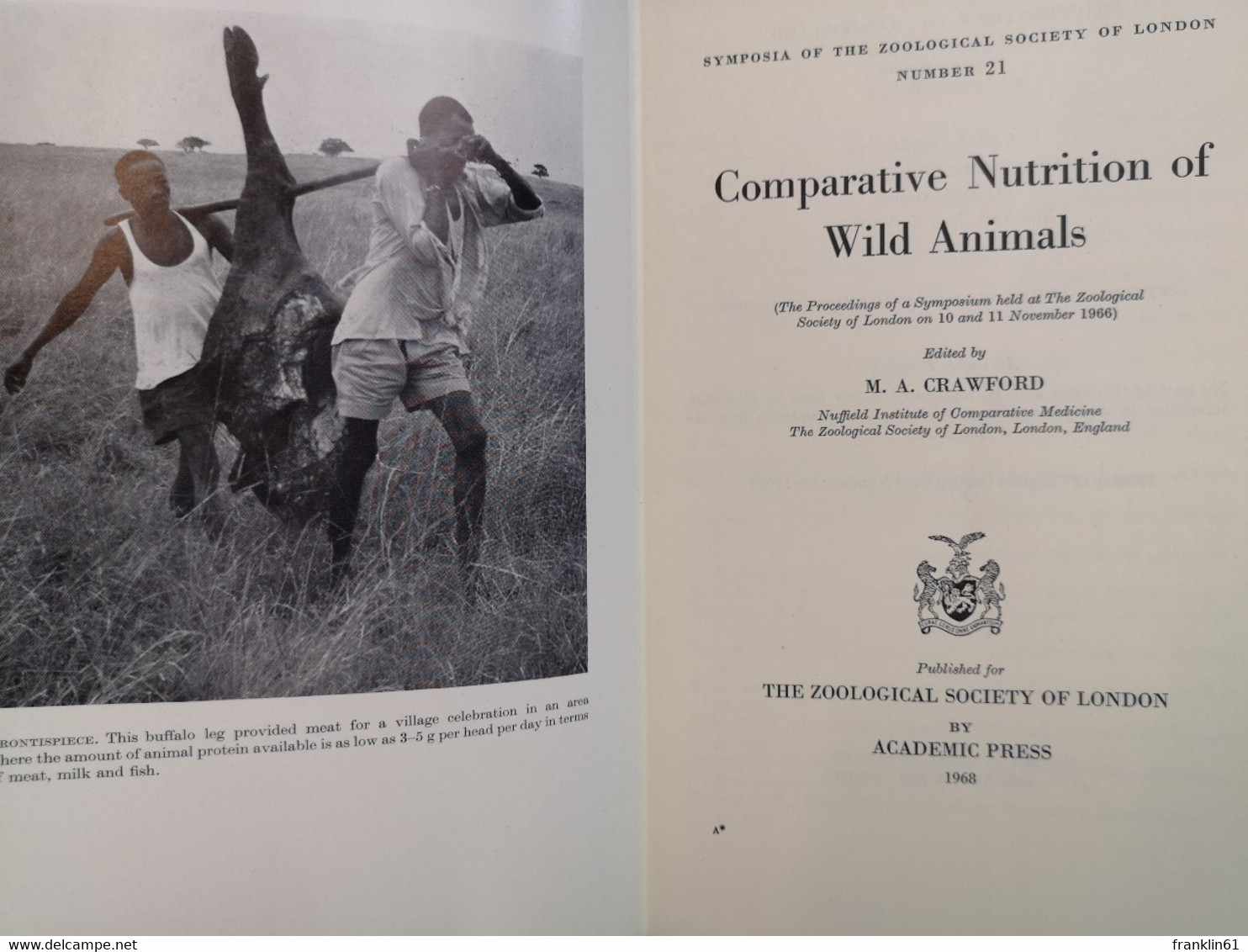 Comparative Nutrition Of Wild Animals. - Animaux