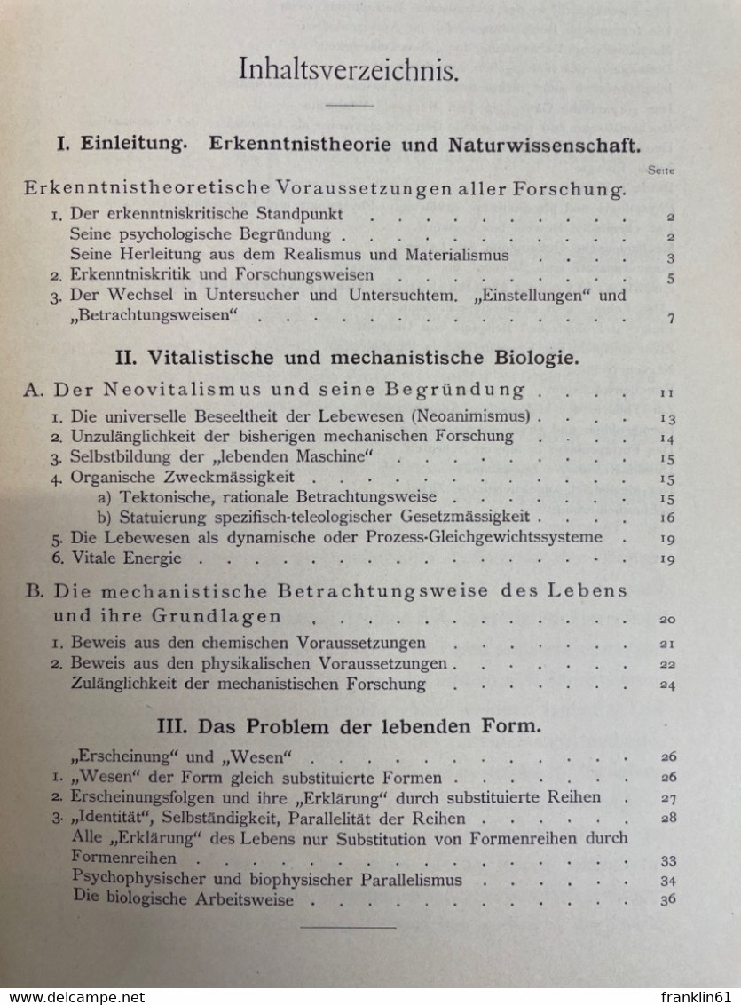 Vorfragen Der Biologie. - Gezondheid & Medicijnen