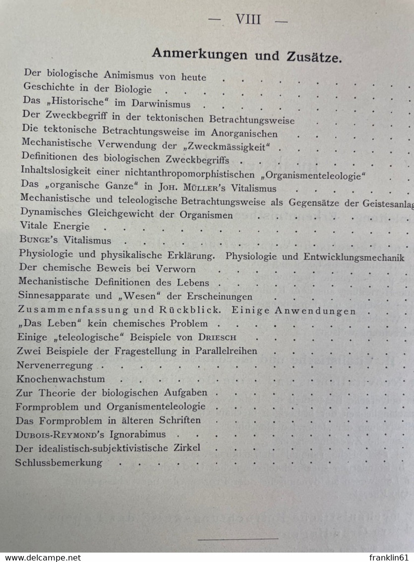 Vorfragen Der Biologie. - Gezondheid & Medicijnen