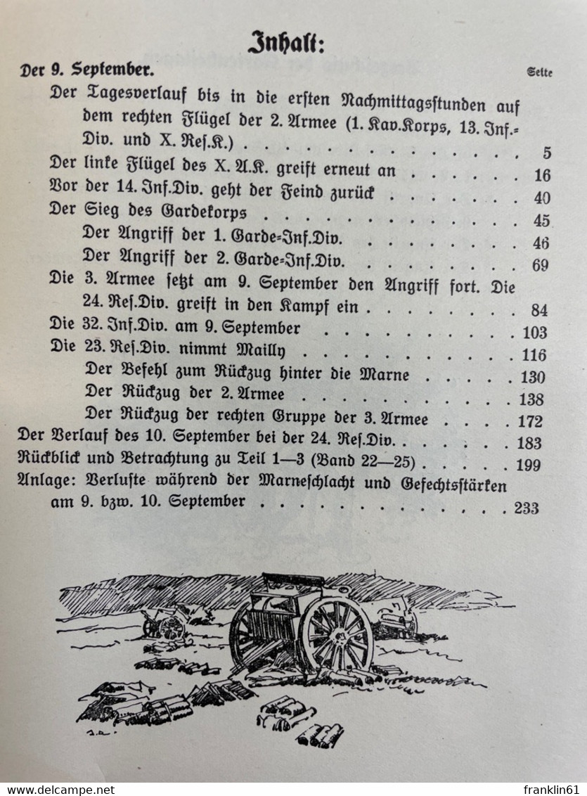 Das Marnedrama 1914;  2. Abschnitt Des 3.Teiles. - 5. Guerras Mundiales