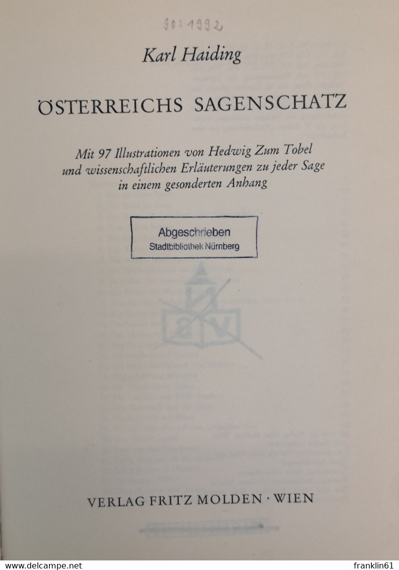 Österreichs Sagenschatz. - Märchen & Sagen