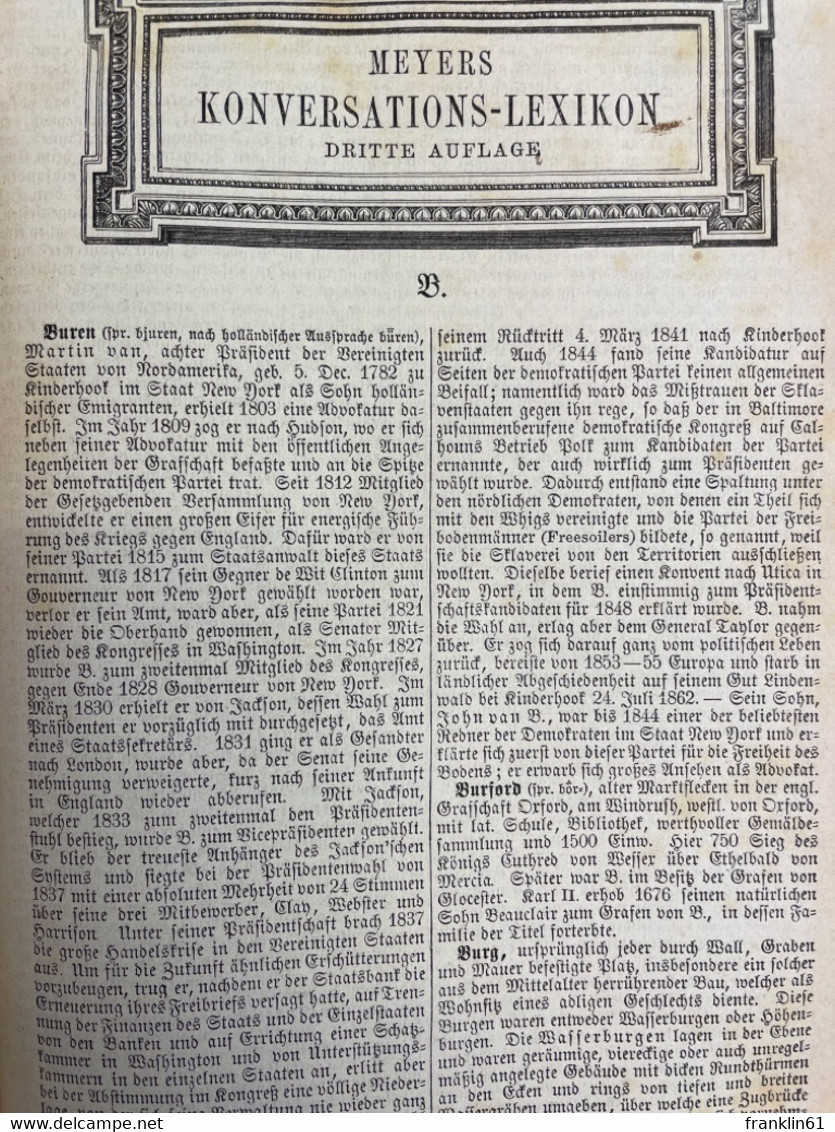 Meyers Konversations-Lexikon, 4. Band, Buren - Darmsaiten. - Léxicos