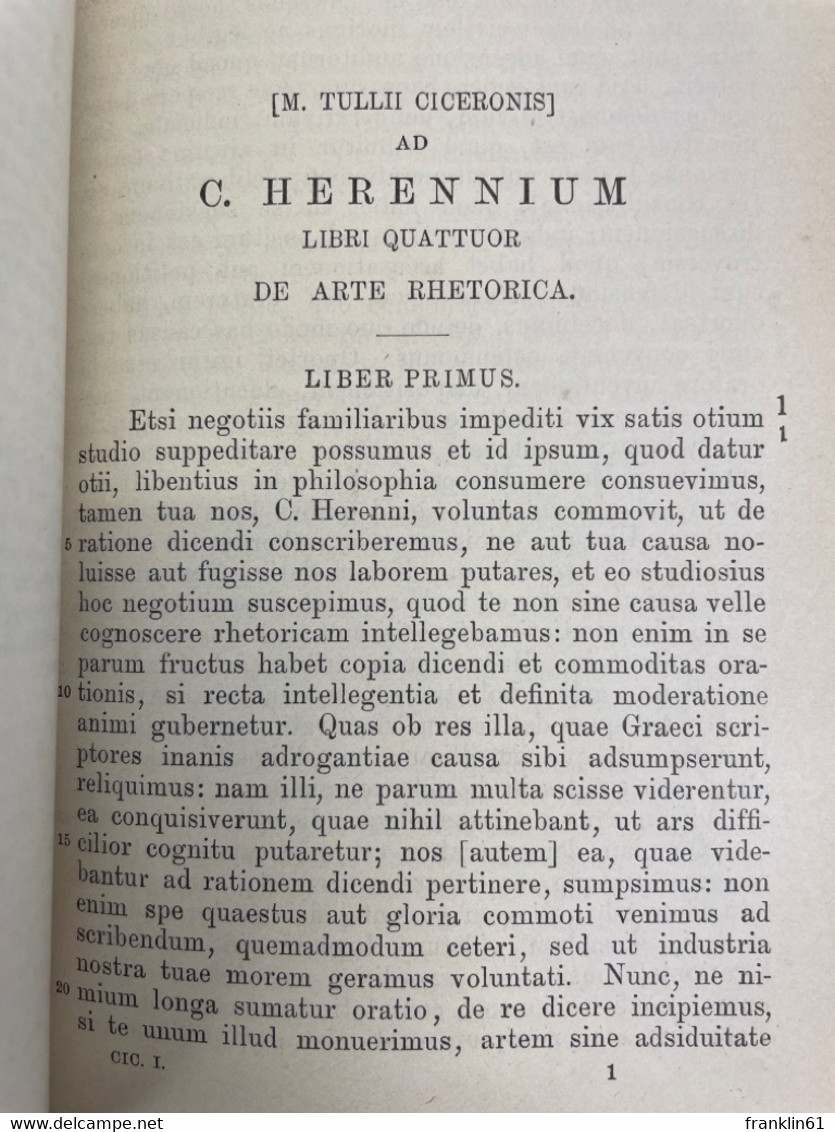 M. Tulli Ciceronis Opera Rhetorica. Partis II, VOL. I Und II. - Philosophy