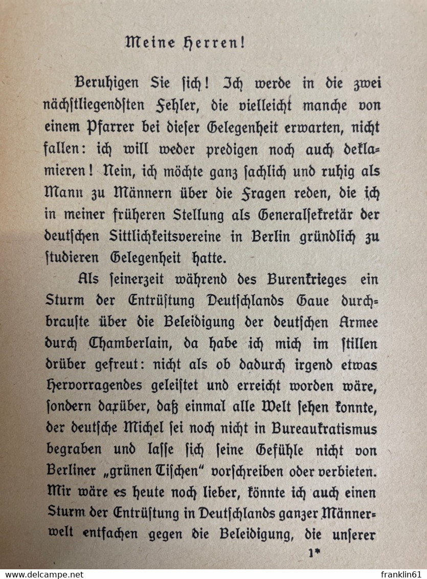 Naturtrieb Und Sittlichkeit : Ein Vortrag - Filosofie