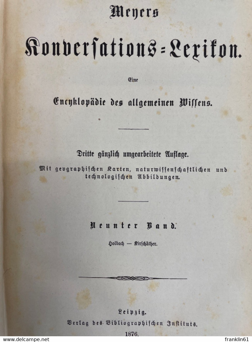 Meyers Konversations-Lexikon, 19. Band, Holbach - Kirschäther. - Lexika