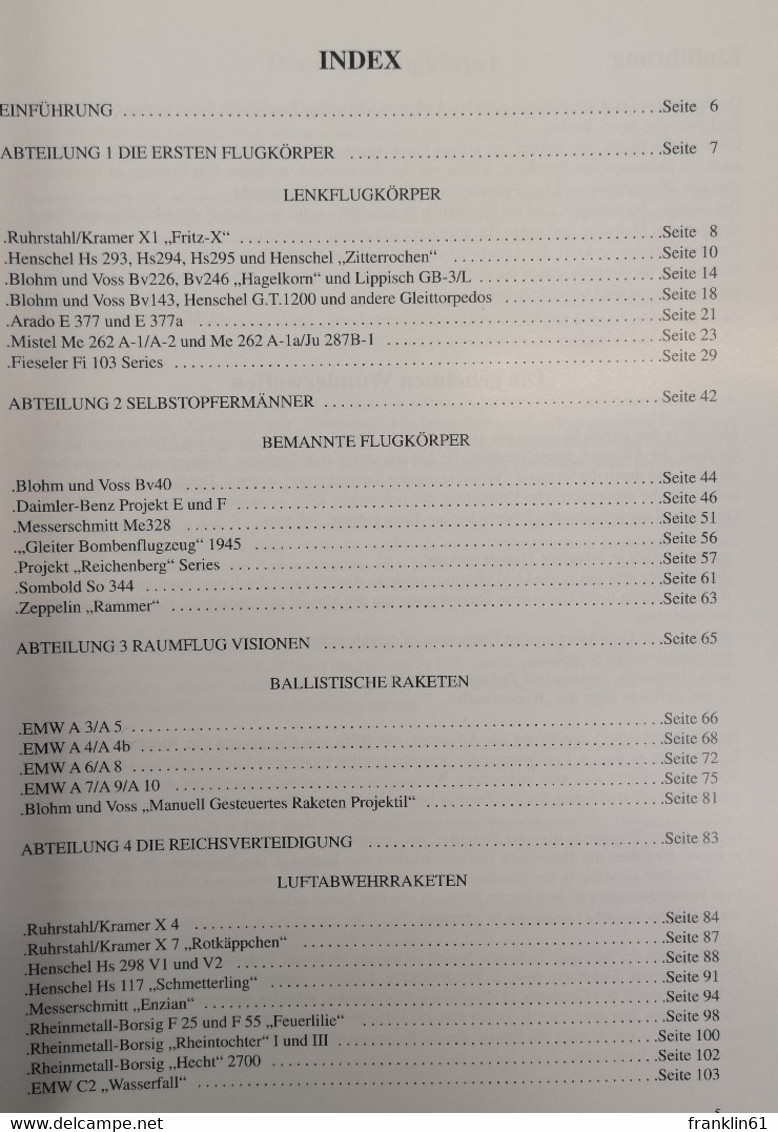 Die Geheimen Wunderwaffen Des III. Reiches. Die Deutschen Raketen- Und Raketenflugzeugprojekte 1934 -1945. - Militär & Polizei