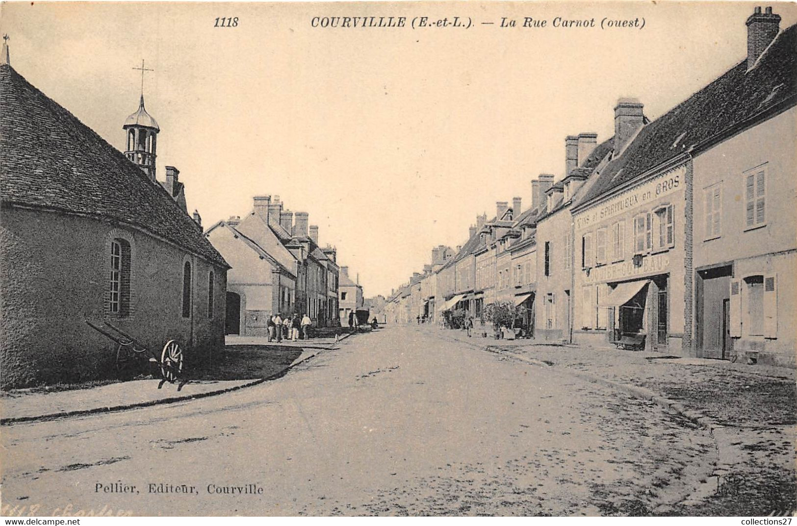 28-COURVILLE- LA RUE CARNOT ( OUEST ) - Courville