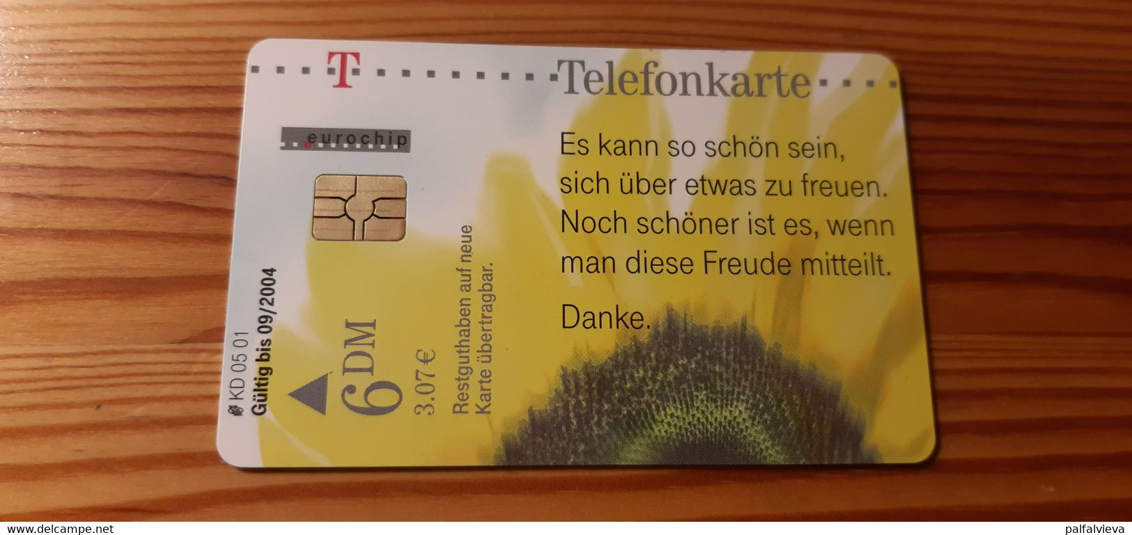 Phonecard Germany KD 05 01 Sunflower - Mint In Folder - KD-Serie : Ringraziamenti