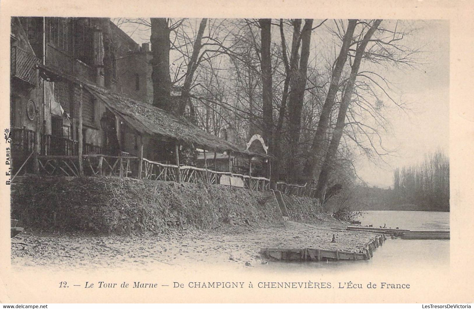 CPA - 94 - CHAMPIGNY SUR MARNE - Le Tour De Marne - De Champigny à Chennevières - L'écu De France - Dos Non Divisé - Champigny Sur Marne