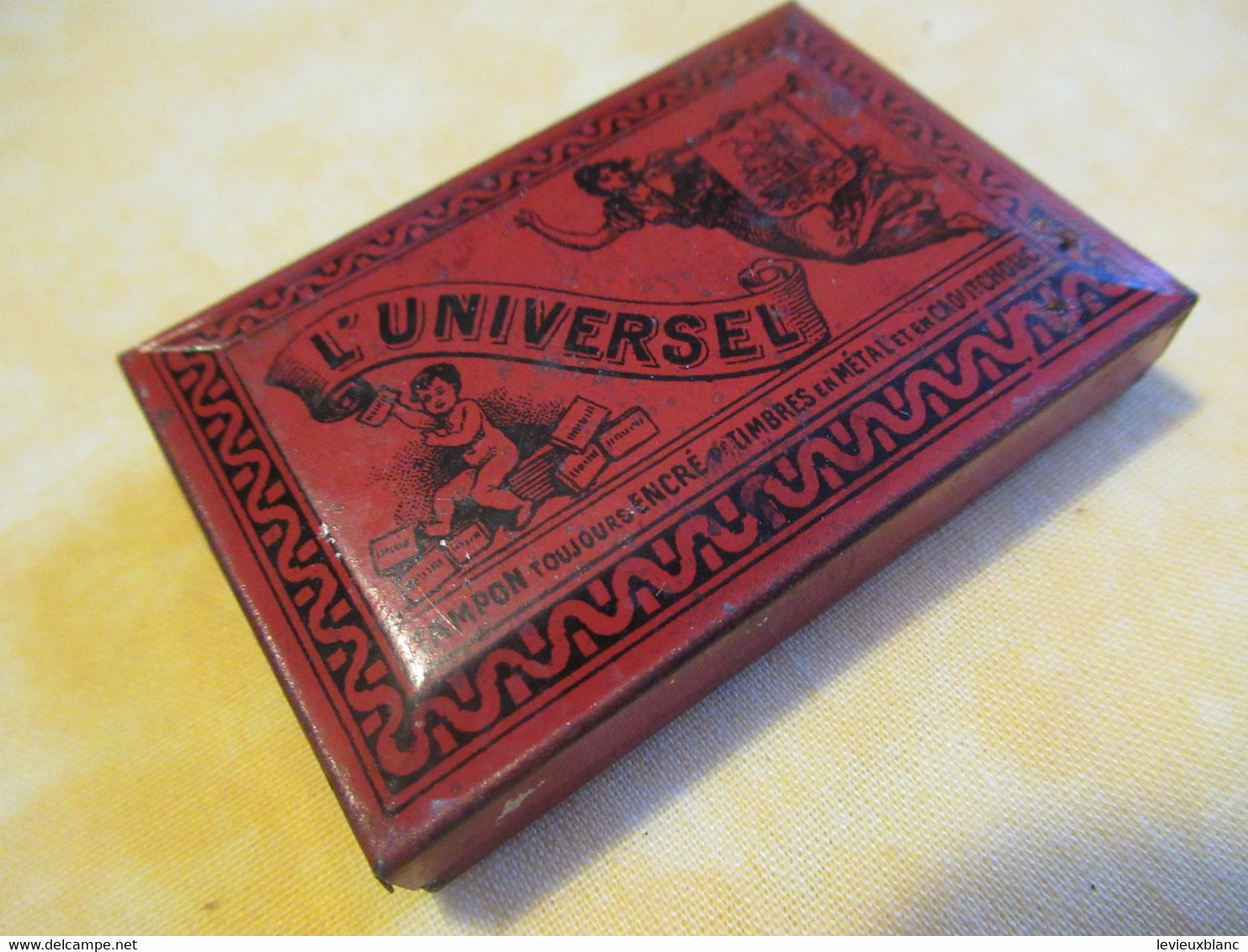 Boite Métallique Ancienne/L'UNIVERSEL/Boite De Tampon Encreur/ Vers 1920-1950           BFPP231 - Cajas