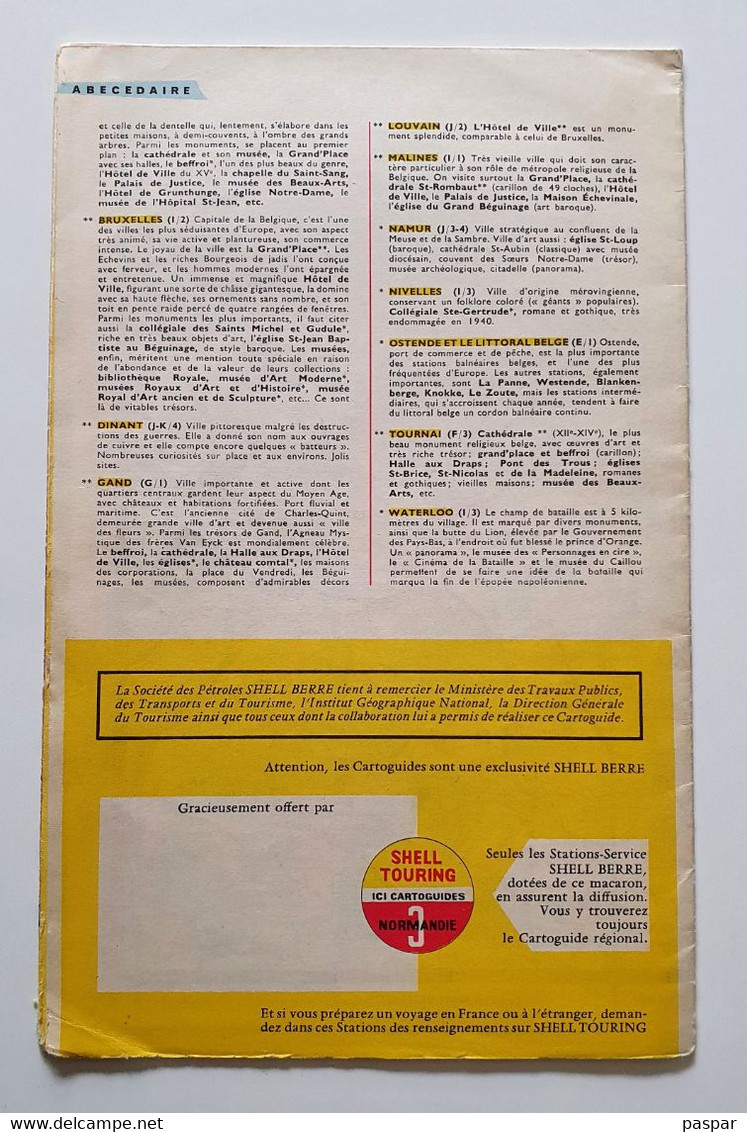Cartoguide SHELL BERRE-FRANCE Nord 1959 (n°1) - Cartes Routières