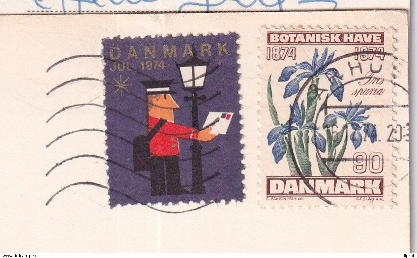 Botanisk Have + ...1974 Stamps Of Danmark Over Postcard - Otros & Sin Clasificación