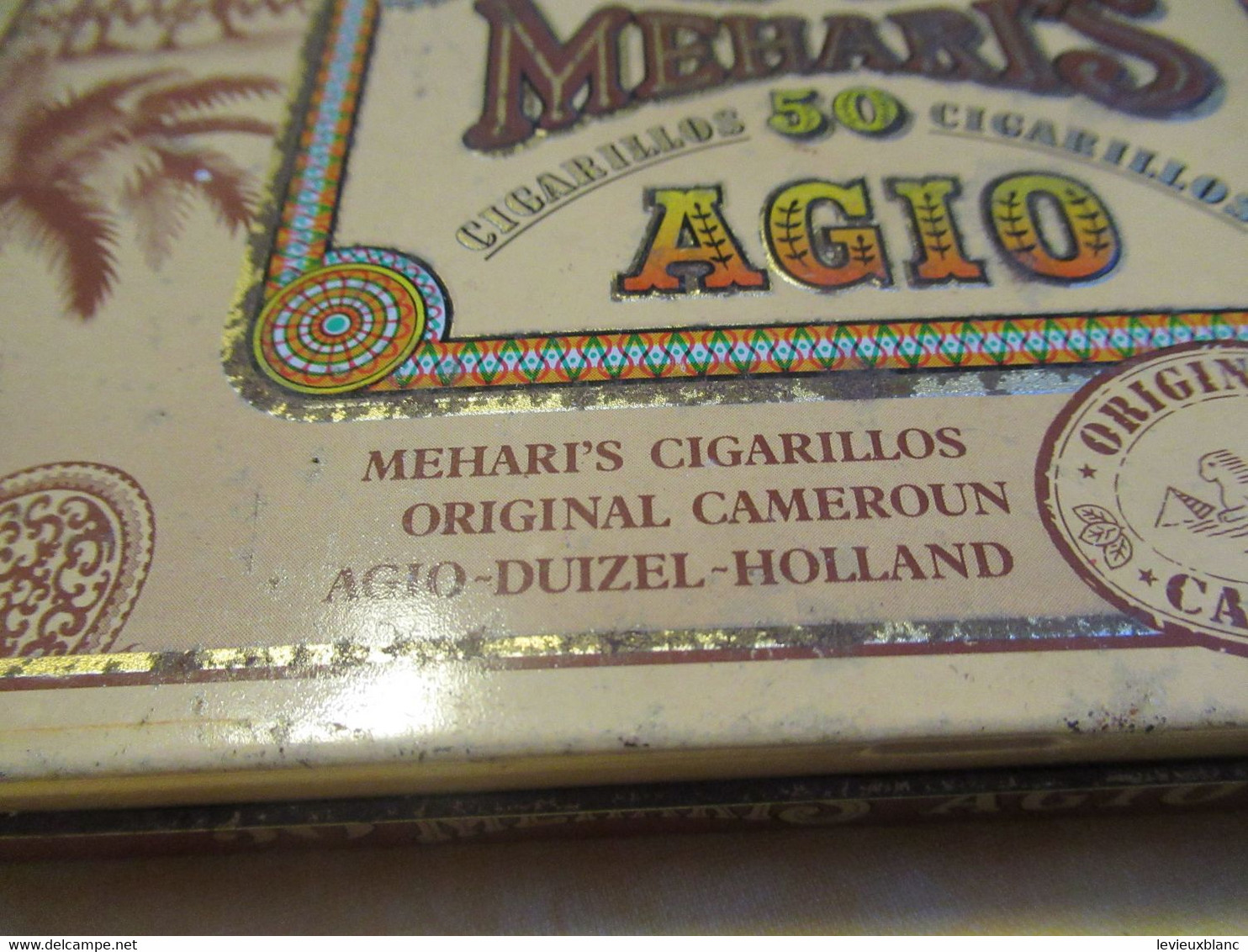 Boite Métallique Ancienne/Cigarillos/ 50 MEHARIS - AGIO/Holland/Original Cameroun/ Vers 1980-1990         BFPP232 - Cajas