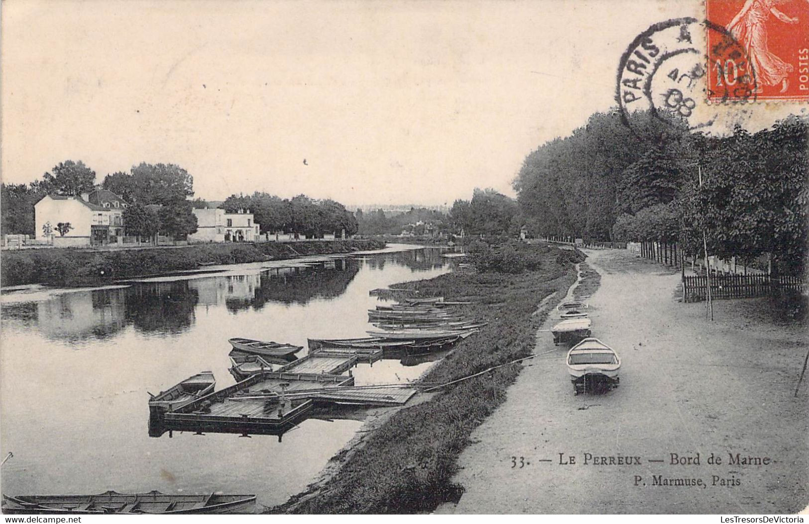 CPA - 94 - LE PEREUX - Bord De Marne - P Marmuse Paris - Barque - Le Perreux Sur Marne