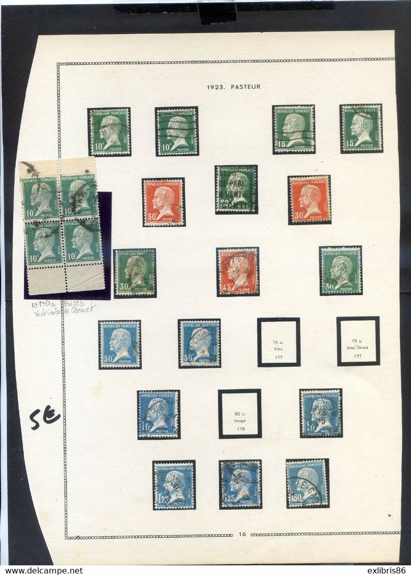 231022  TIMBRE FRANCE LOT PASTEUR ET  (OU) JO 1924 - Andere & Zonder Classificatie