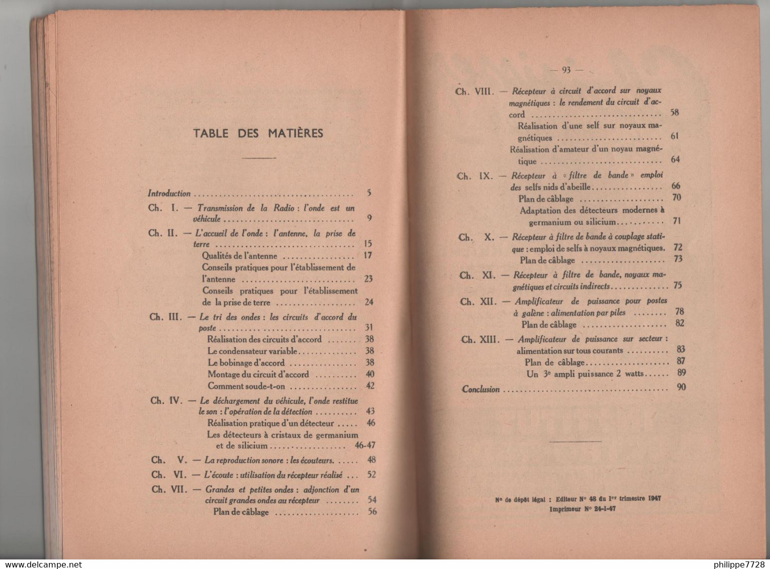 Les Postes à Galène   T.S.F.  1947 - Libros Y Esbozos