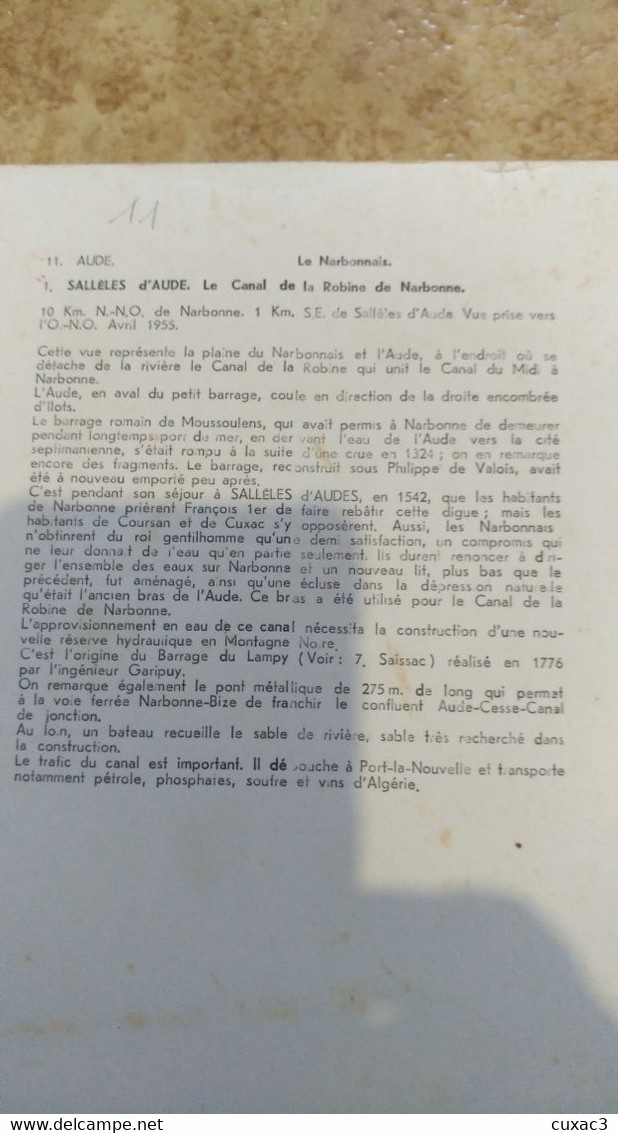 11 -  PHOTO  De 27/45 Cm SALLELES D'AUDE Le Canal De La Robine De Narbonne (MOUSSAN ) ( LAPIE ) - Salleles D'Aude