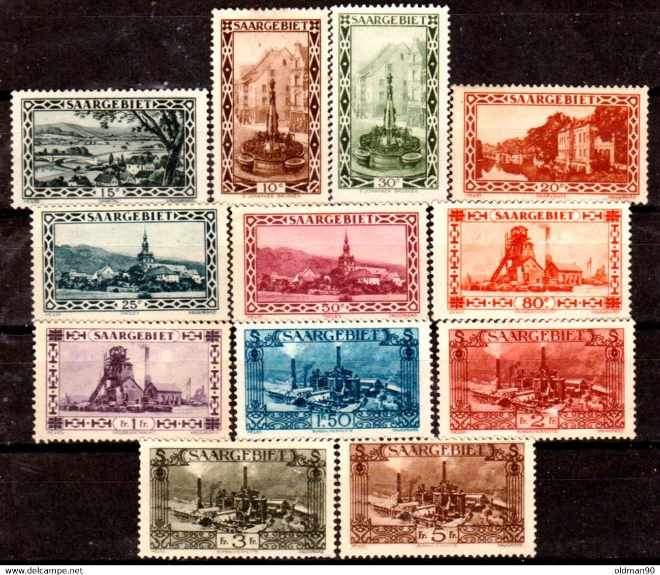 Sarre-94- Original Values Issued In 1926.(+) Hinged - Quality In Your Opinion. - Altri & Non Classificati