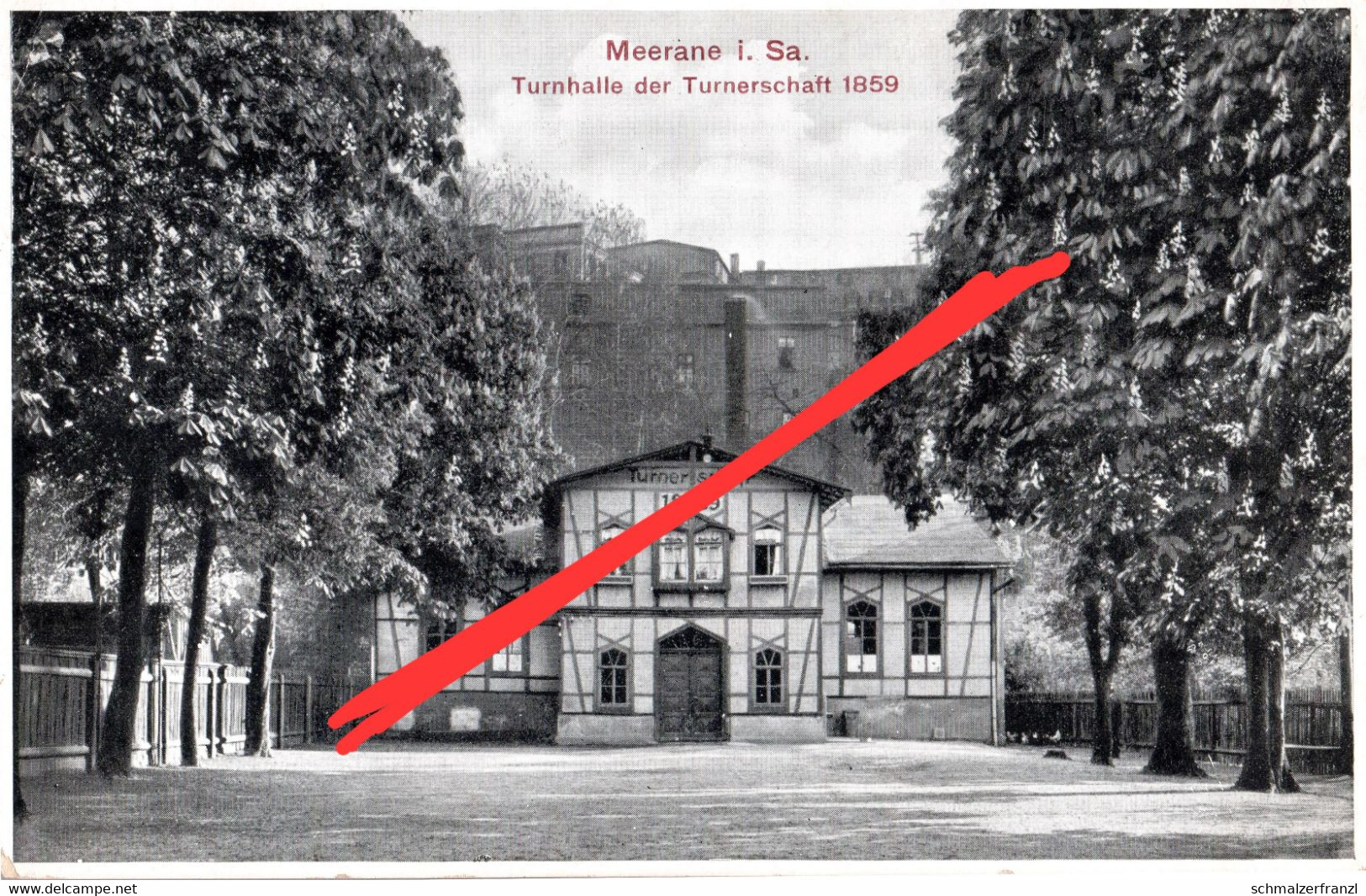 AK Meerane Turnhalle Turnerschaft 1859 Rotenberg Grüntal A Seiferitz Niklasbusch Gesau Dennheritz Crimmitschau Glauchau - Meerane