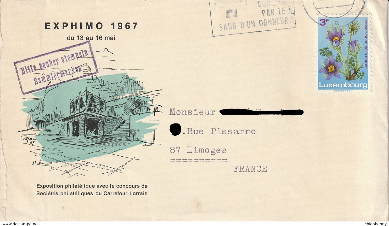 LUXEMBOURG EXPHIMO 1967 - Brieven En Documenten