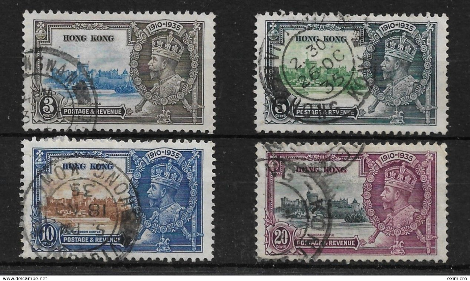 HONG KONG 1935 SILVER JUBILEE SET FINE USED Cat £18 - Used Stamps