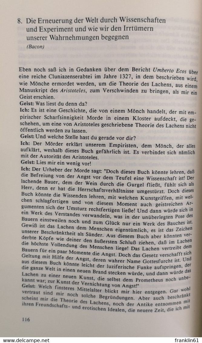 Häuser Der Vernunft. Meine Gespräche Mit Philosophischen Denkern Des Abendlandes. - Filosofie