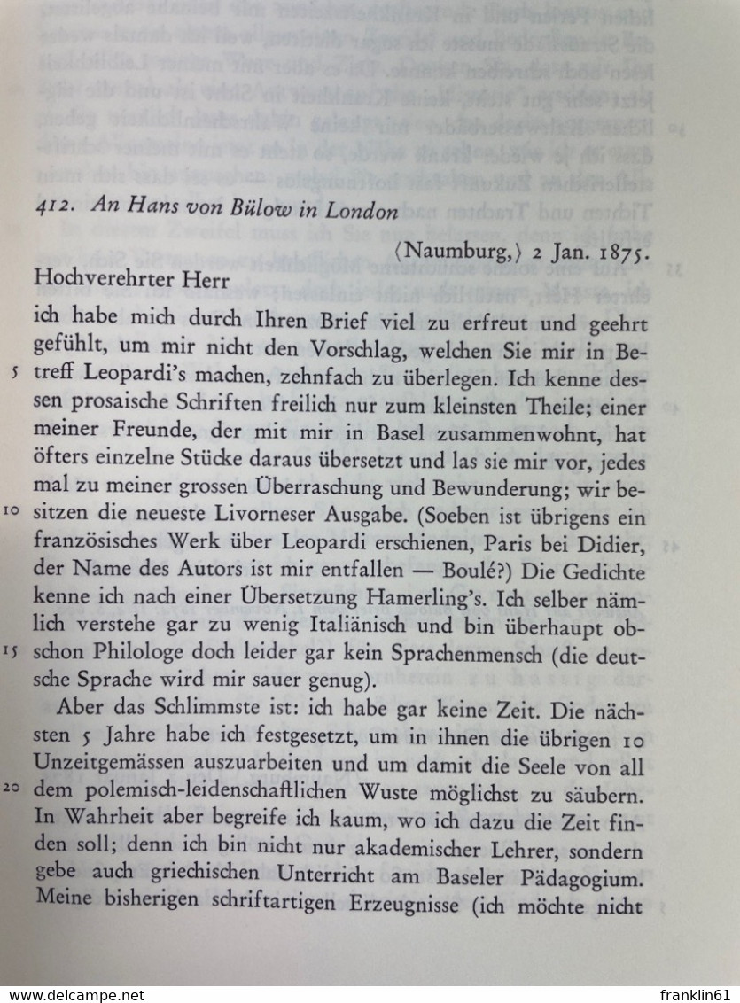 Nietzsche: Kritische Gesamtausgabe. II. Abteilung, Band 5. - Filosofie