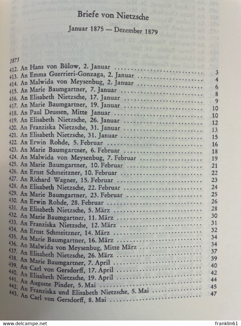 Nietzsche: Kritische Gesamtausgabe. II. Abteilung, Band 5. - Philosophy