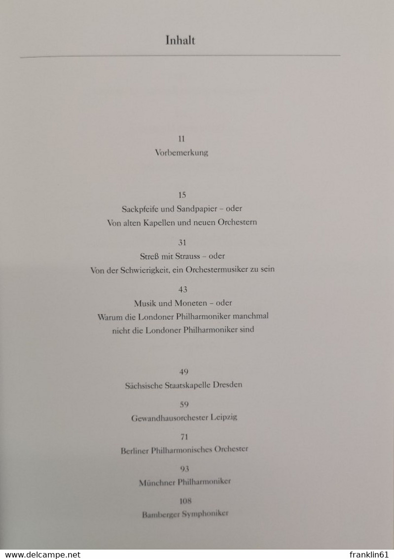 Orchester Der Welt. Der Internationale Orchesterführer. - Lexika