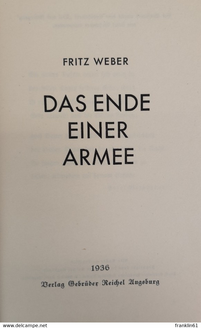 Das Ende Einer Armee. - Police & Military