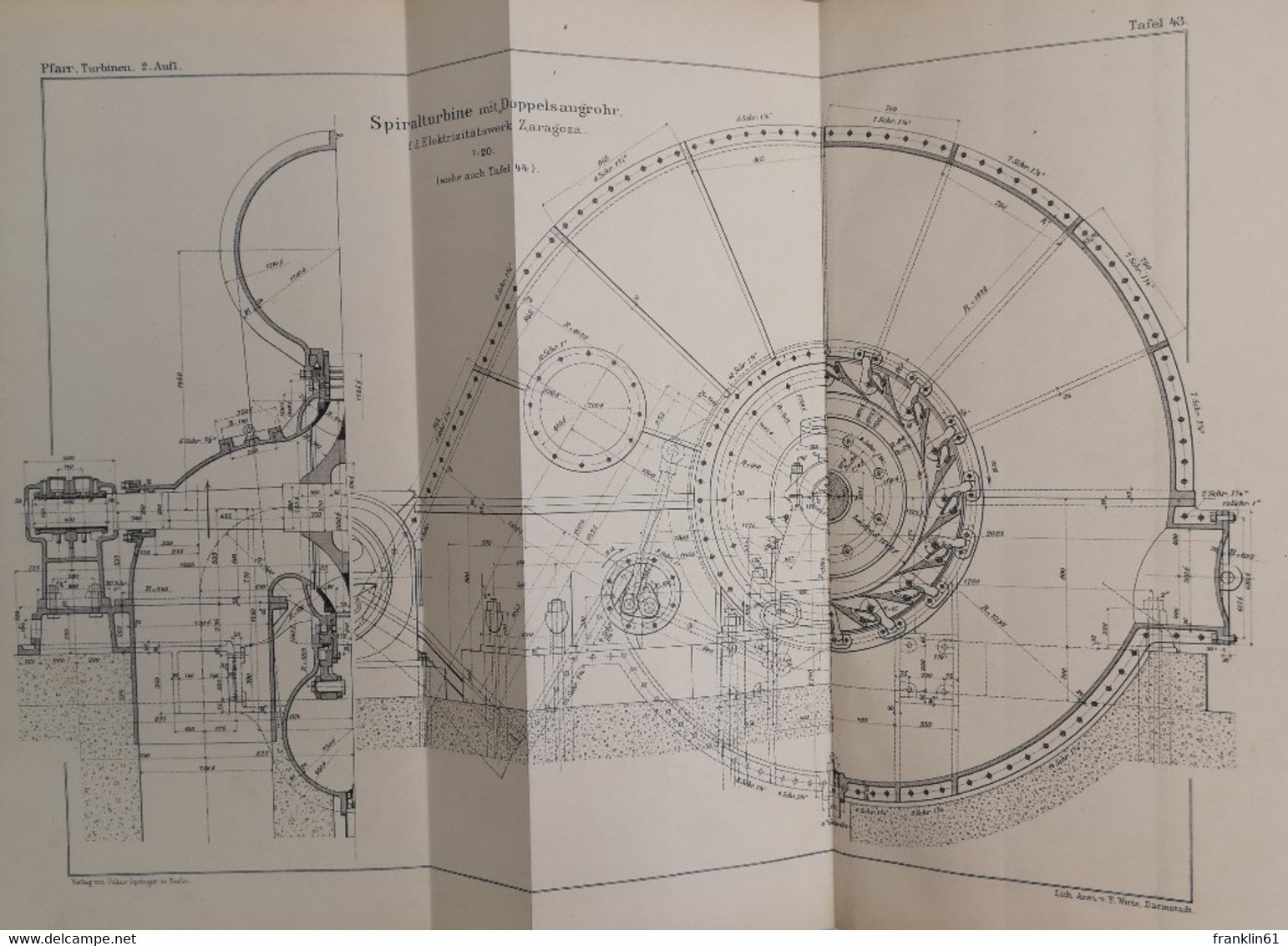 Die Turbinen für Wasserkraftbetrieb. Ihre Theorie und Konstruktion. Atlas.