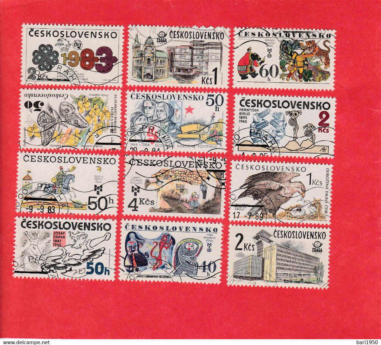 Lotto N° 101 -  CECOSLOVACCHIA , 12 Francobolli Timbrati, Ottimo Stato Di Conservazione - Collections, Lots & Series