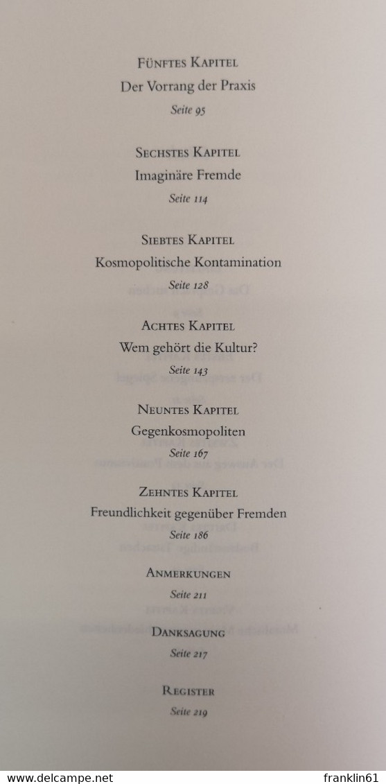 Der Kosmopolit. Philosophie Des Weltbürgertums. - Philosophie