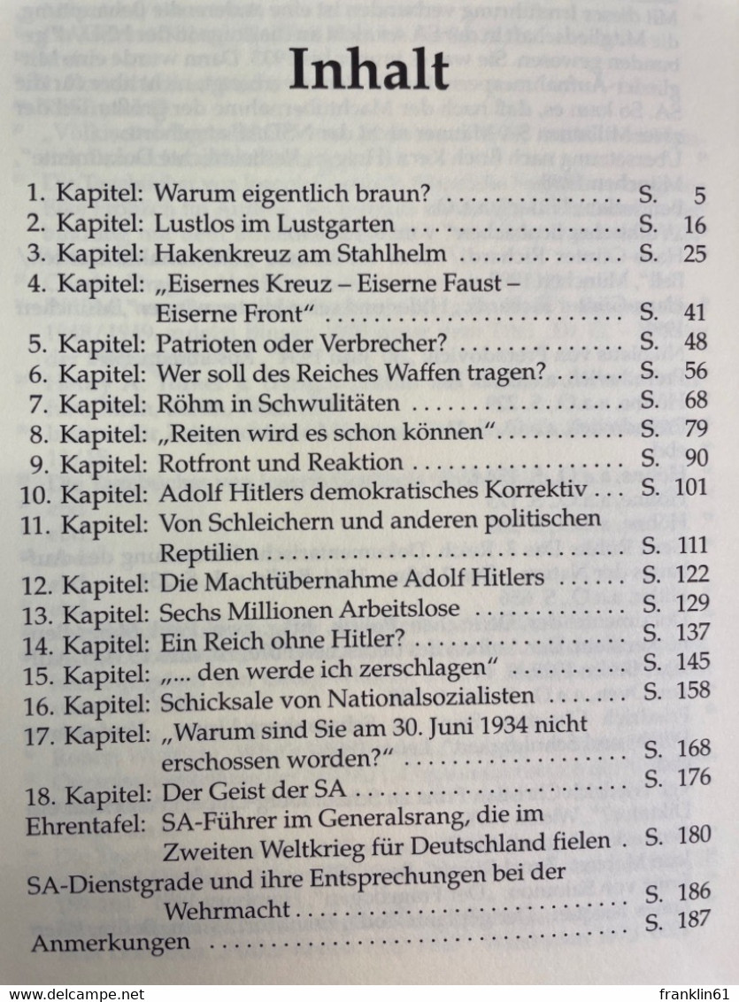 Mit Ruhig Festem Schritt : Aus Der Geschichte Der SA. - 4. Neuzeit (1789-1914)