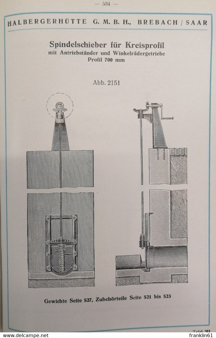 Halbergerhütte Brebach-Saar. Musterbuch über Abflußröhren und gußeiserne Kanalgegenstände